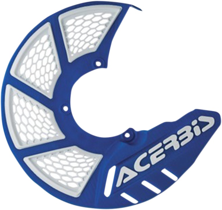 X-Brake Vented Brake Rotor Disc Cover - Blue & White - For Use w/ X-Brake Mounting Kits - Click Image to Close