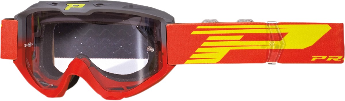 3450 Red / Gray Riot OTG Goggles - Light Sensitive Lens - Click Image to Close