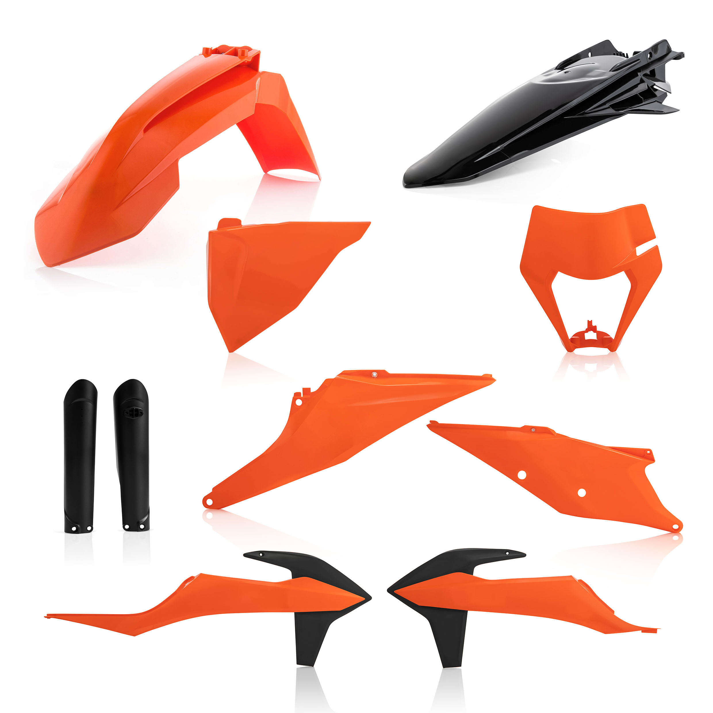 Full Plastic Kit - Orange/Black Original 2020 - Fits Many 20-23 KTM 150-500 - Click Image to Close