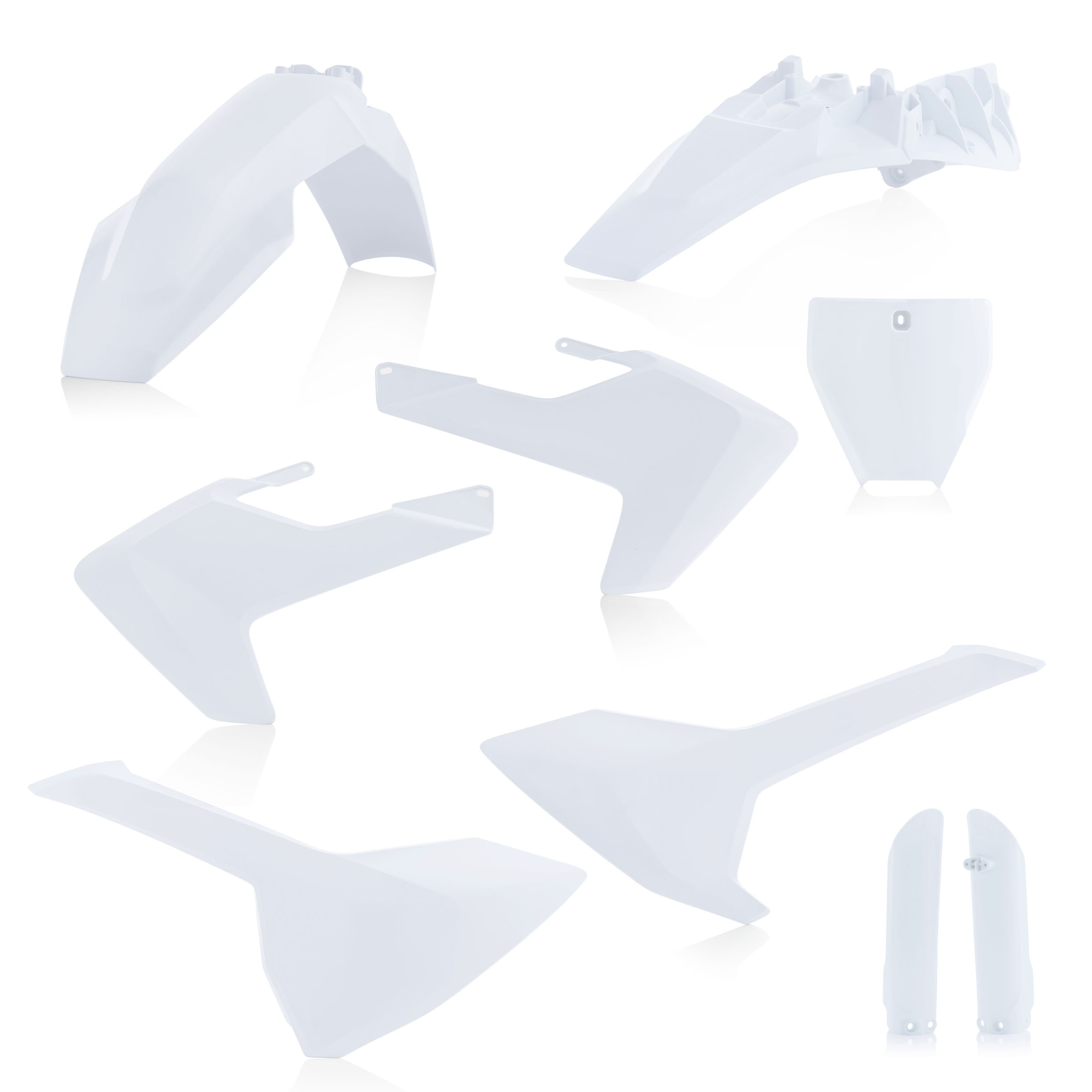 Full Plastic Kit - White - For 18-23 Husqvarna TC85 - Click Image to Close