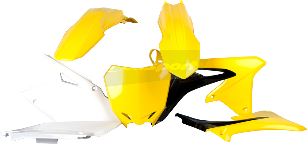 Plastic Kit - Original 09-12 Yellow - For 08-17 Suzuki RMZ450 - Click Image to Close