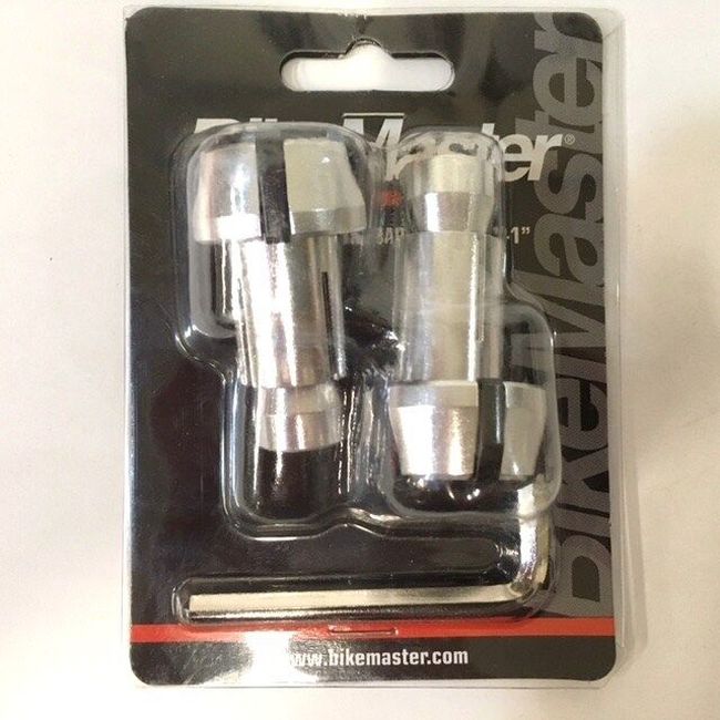 BikeMaster Anti-Vibration Bar Ends - Black/Silver - Click Image to Close