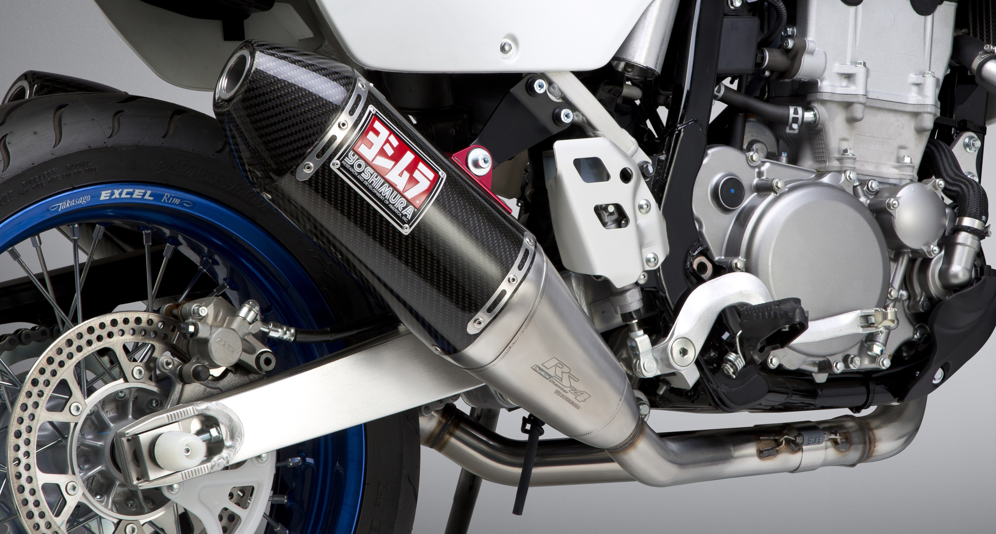 Signature RS4 Carbon Fiber Stainless Steel Dual Muffler Full Exhaust - For DRZ400 S/SM & KLX400 - Click Image to Close