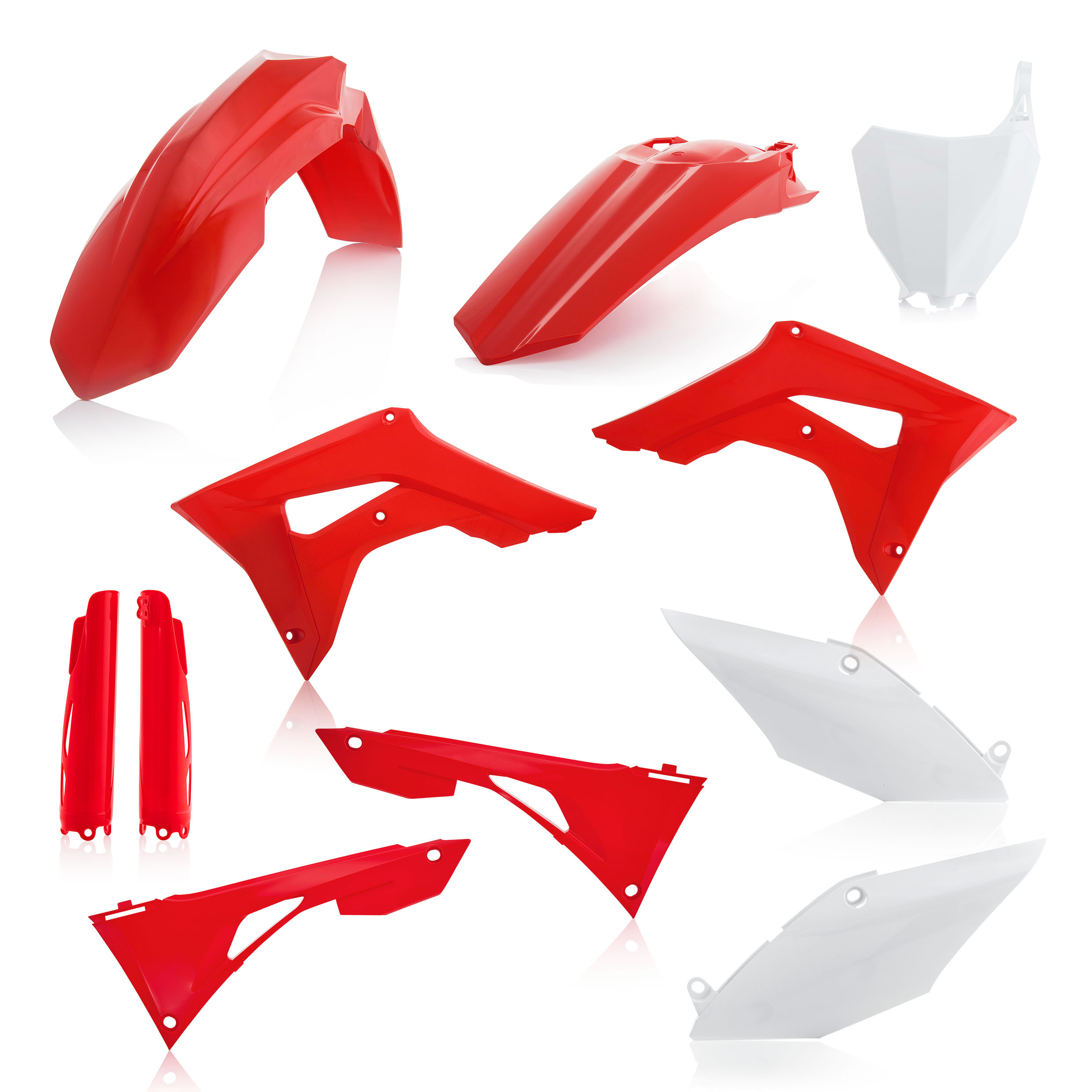 Full Plastic Kit - Red/White Original 2019 - For 19-20 Honda CRF250R/450R - Click Image to Close