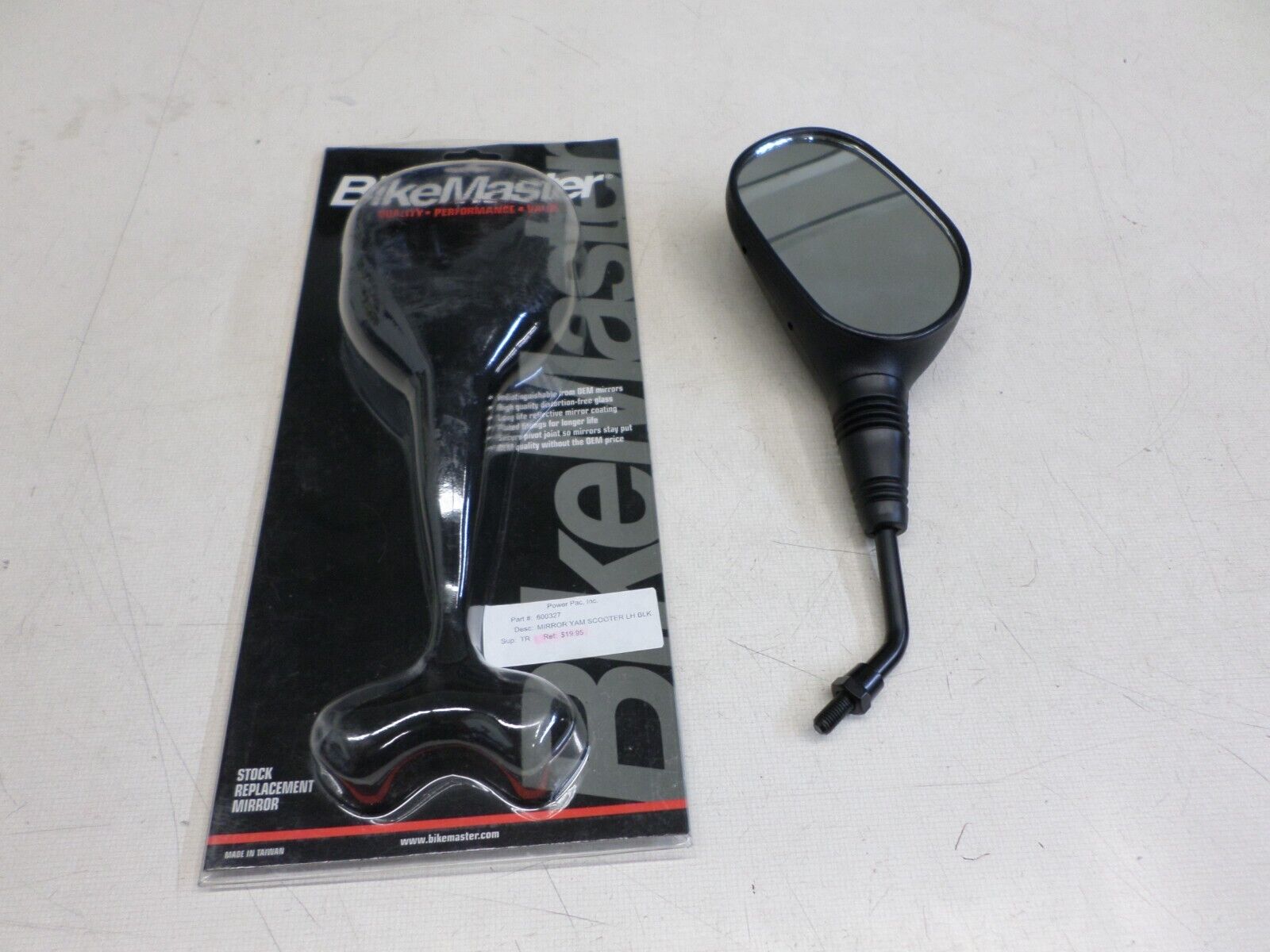 BikeMaster Yamaha Scooter Mirror 8mm Left - Black - Click Image to Close