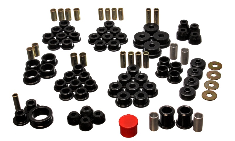 84-95 Chevrolet Corvette Black Hyper-flex Master Bushing Set - Click Image to Close