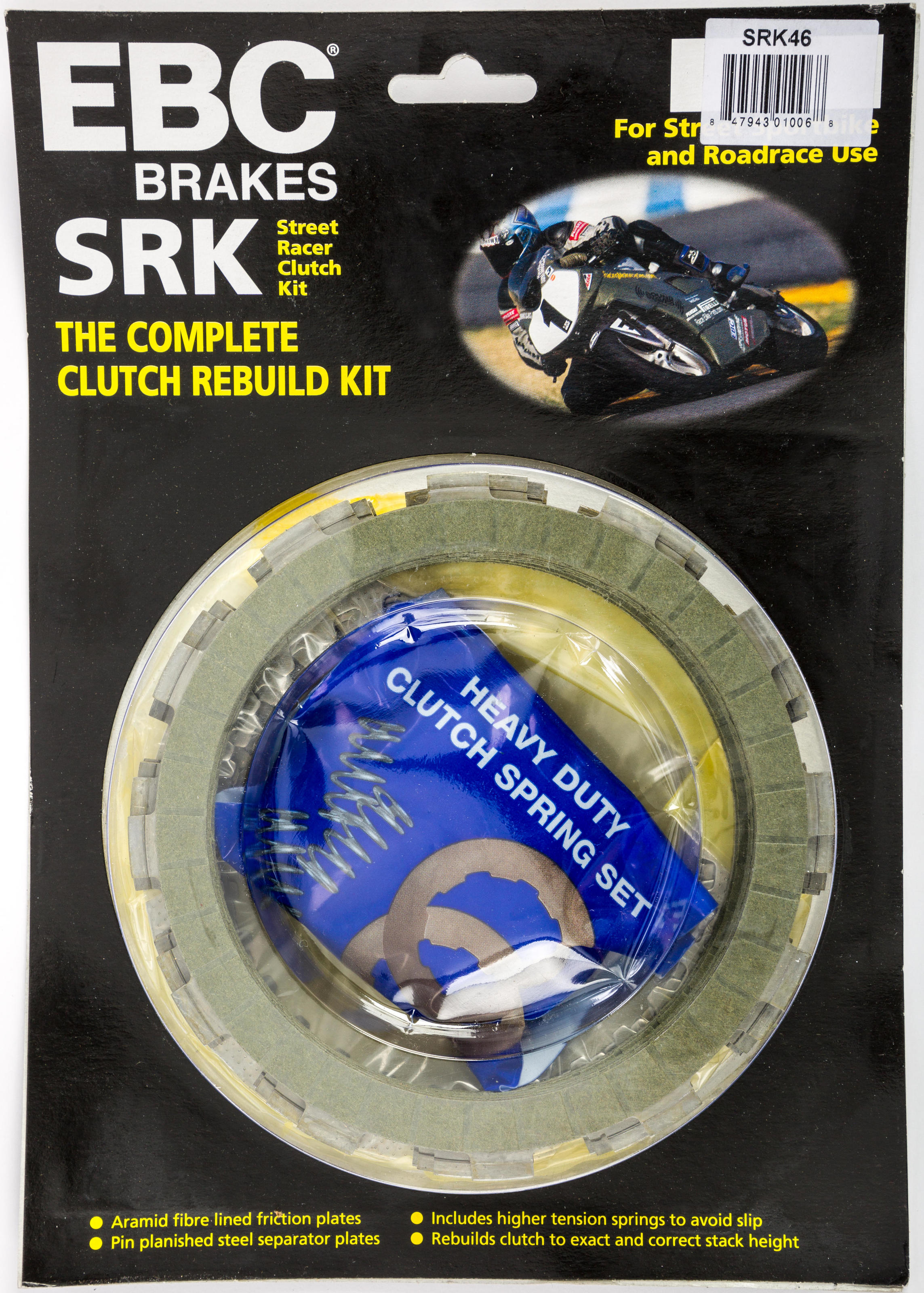 SRK Complete Clutch Kit - Aramid Fiber Friction Plates, Steels, & Springs - Click Image to Close