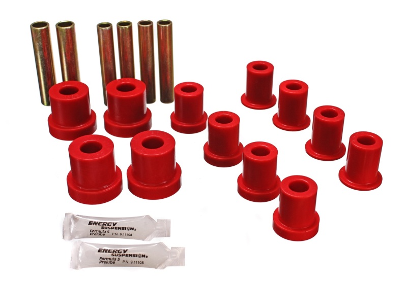 73-87 GM Denali XL/SUburban/Yukon XL 4WD Red Front Leaf Spring Bushing Set - Click Image to Close