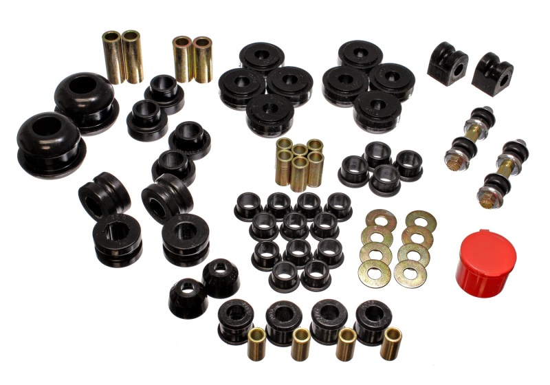 95-99 Dodge Neon FWD Black Hyper-flex Master Bushing Set - Click Image to Close