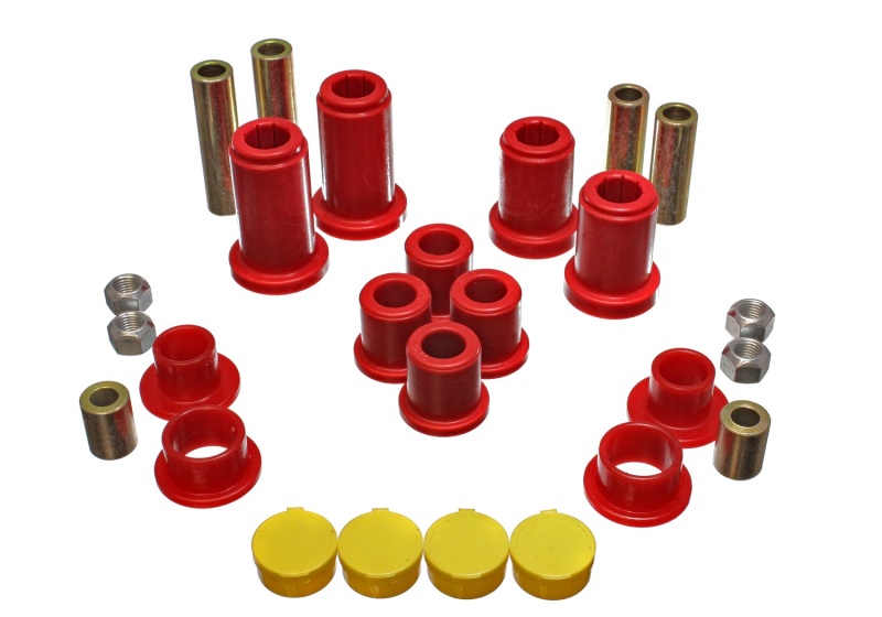 99-07 General Motors (Various) Red Front End Control Arm Bushing Set - Click Image to Close