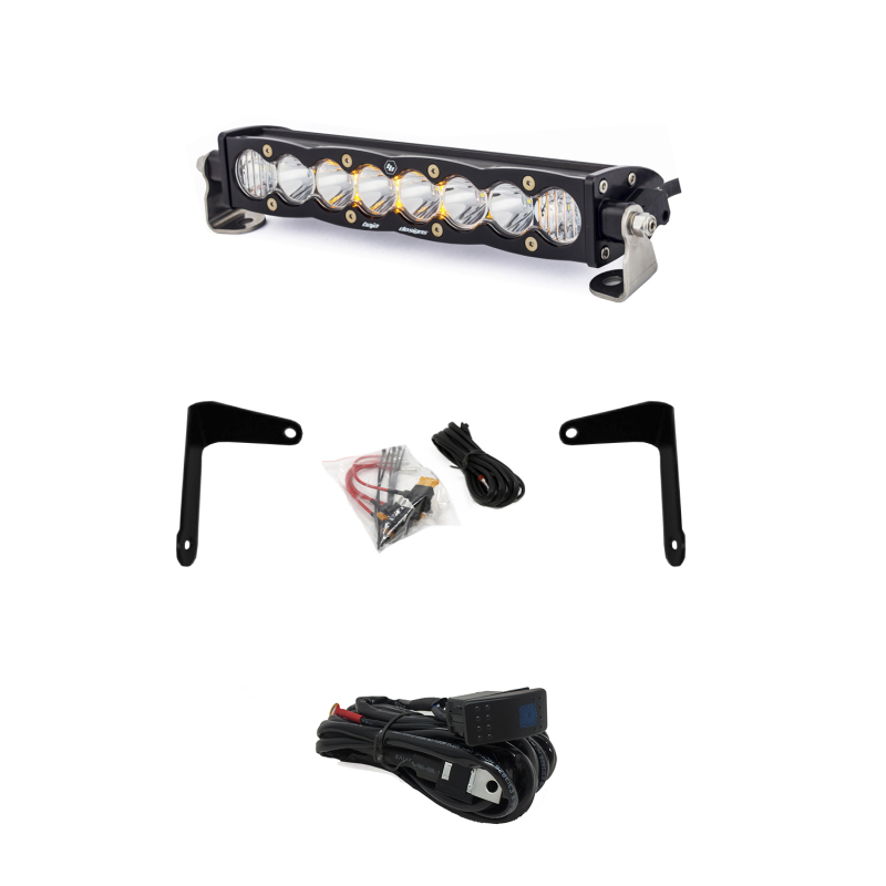 Can-Am X3 Shock Mount Kit w/10in S8 Light Bar Clear - Click Image to Close