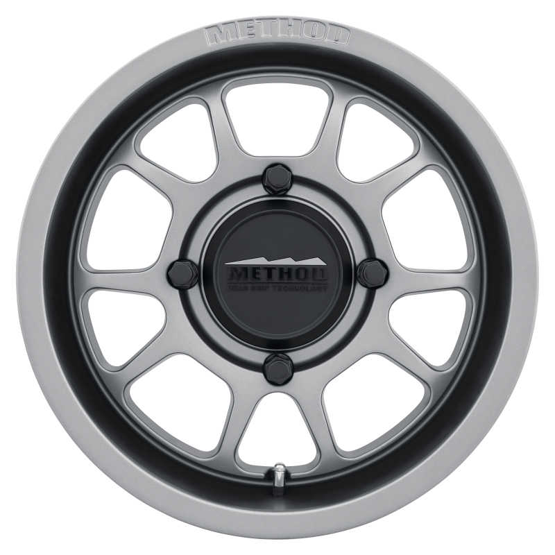 MR409 Bead Grip 15x7 / 5+2/38mm Offset / 4x136 / 106.25mm CB Steel Grey Wheel - Click Image to Close