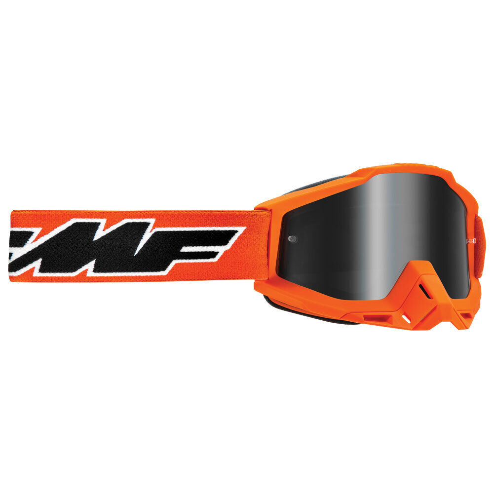 FMF Powerbomb Sand / Desert Goggles Rocket Orange w/ Smoke Lens - Click Image to Close