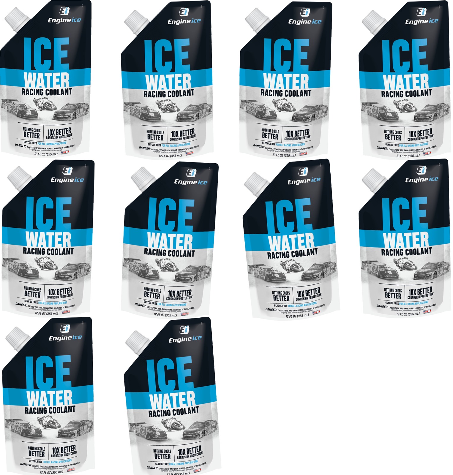 Ice Water Racing Coolant Concentrate - Case of 10 - 355 ml - Mix w/ 3-5 gallons of water for ultimate cooling - Click Image to Close