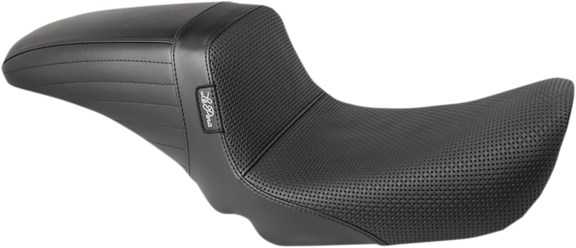 Kickflip Basketweave Vinyl 2-Up Seat Black Foam - For 04-05 HD FXD Dyna - Click Image to Close