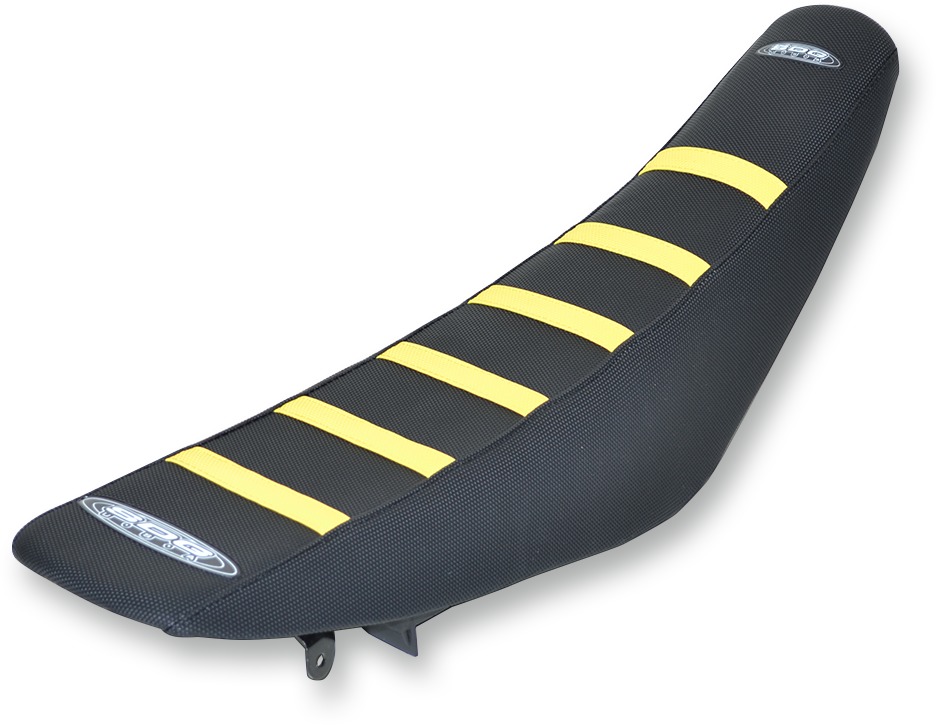 6-Rib Water Resistant Seat Cover Black/Yellow - For Suzuki RMZ250 RMZ450 - Click Image to Close