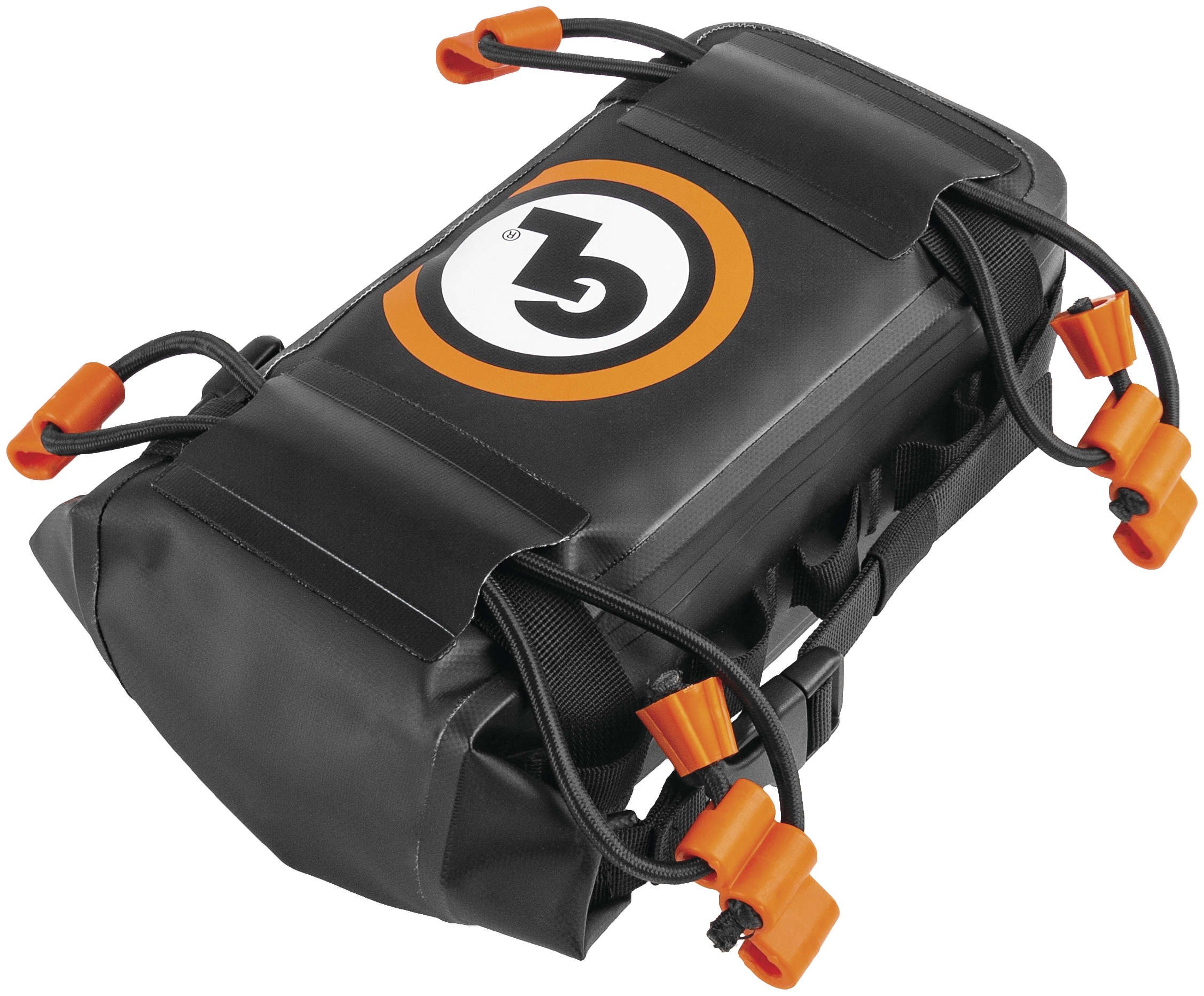 Roll Top Fender Bag Black/Orange - Click Image to Close