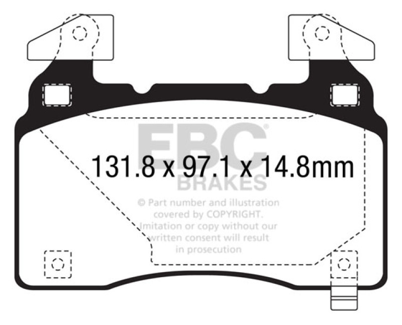 Bluestuff Front Brake Pads - For 14+ Chevrolet Corvette Stingray (C7) 6.2 (Z51 Performance Package) - Click Image to Close