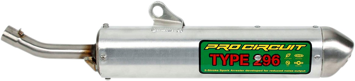 Type 296 Aluminum Slip On Exhaust Silencer w/ Spark Arrestor - For 02-07 CR125R - Click Image to Close