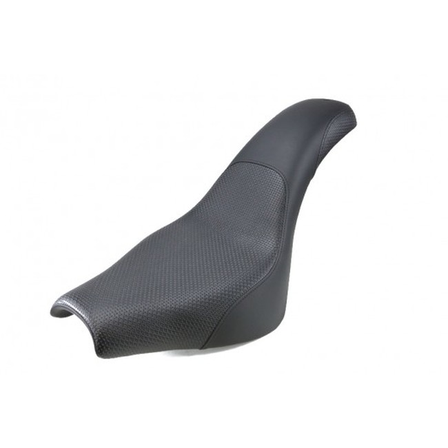 Profiler Basketweave 2-Up Seat Black Gel Low - For 18-20 Harley FXBB - Click Image to Close