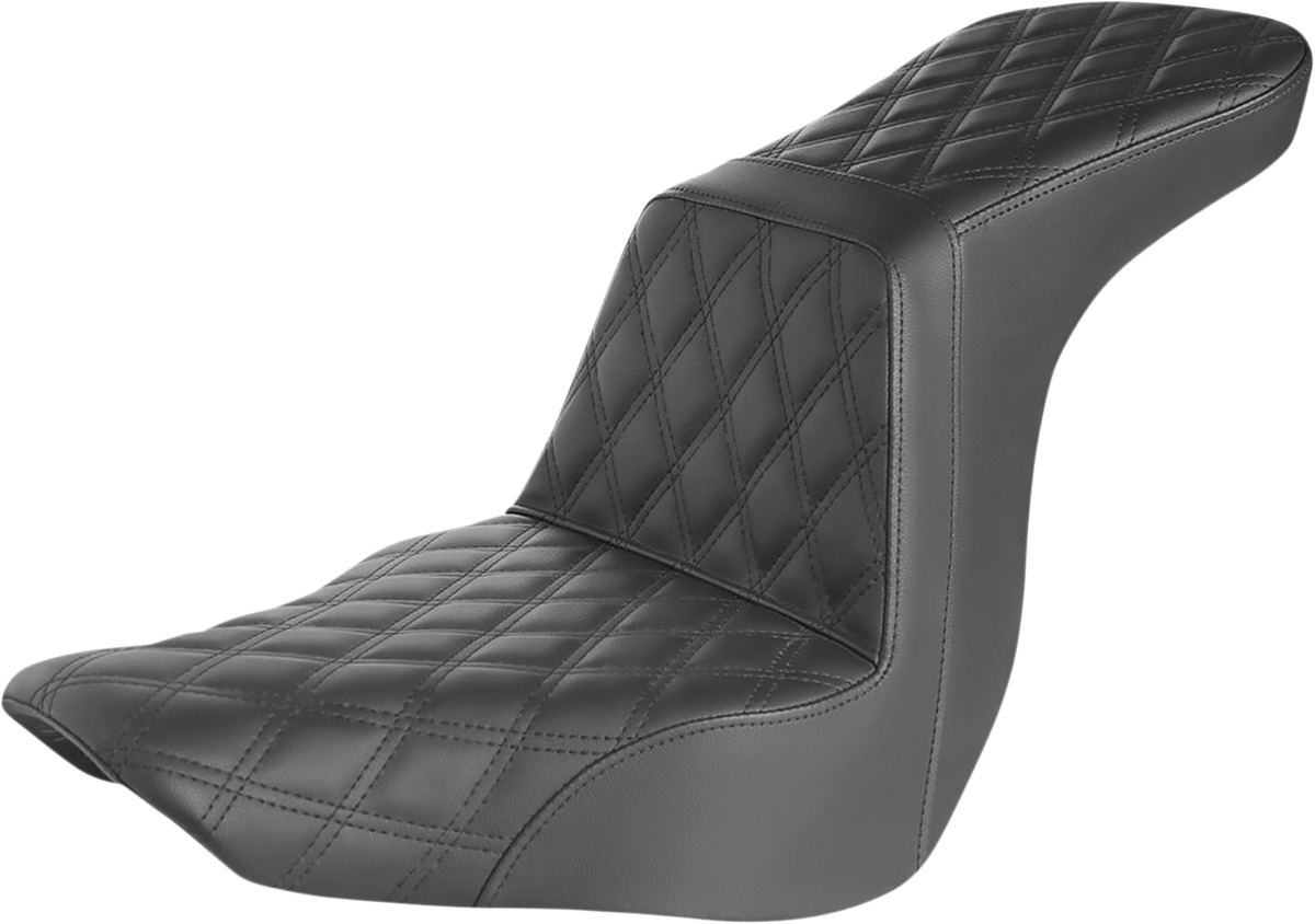 Black Step-Up Seat w/ Full Lattice Stitch - For 18-23 FLSB/FXLR/FXLRS/FXLRST - Click Image to Close