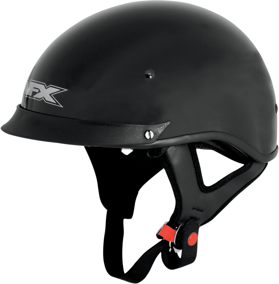 FX-72 Street Half Helmet Gloss Black Small - Click Image to Close