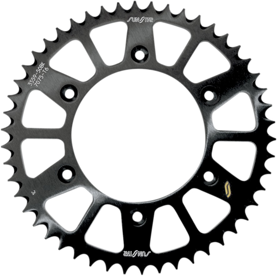 Works Triplestar Aluminum Rear Sprocket 50T - Black - Click Image to Close