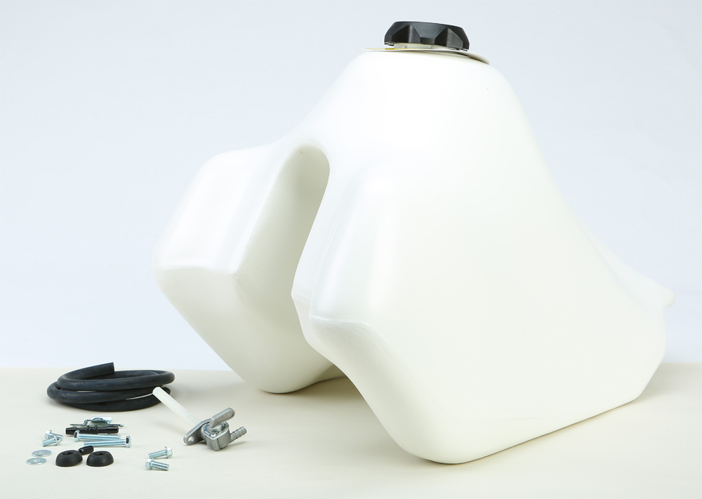 Large Capacity Fuel Tank - White, 4.9 Gallon - For 96-20 Suzuki DR650S & DR650SE - Click Image to Close