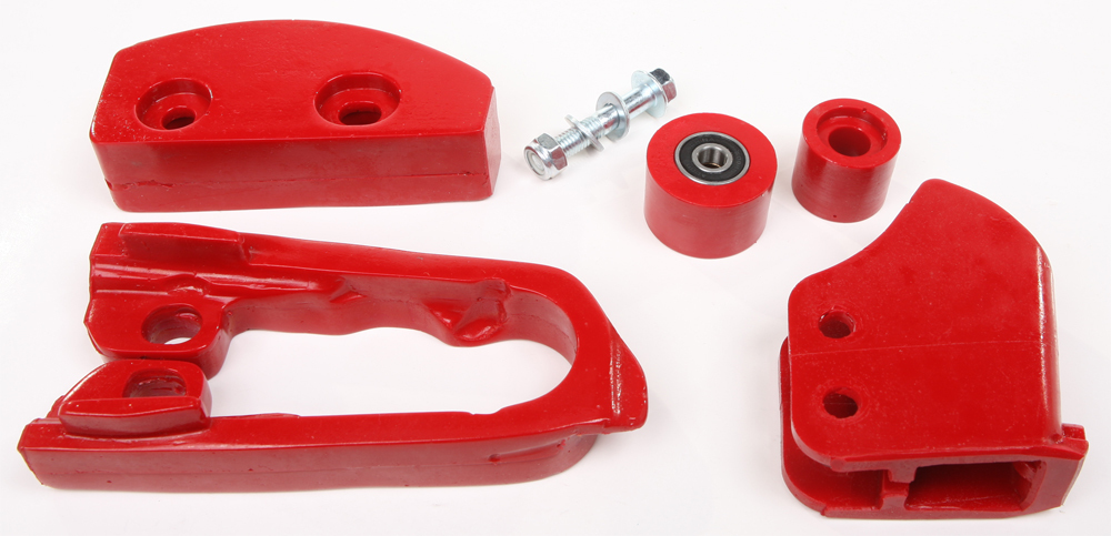 Chain Slider Set Stock Red - For 06-08 Suzuki LTR450 Quadracer - Click Image to Close