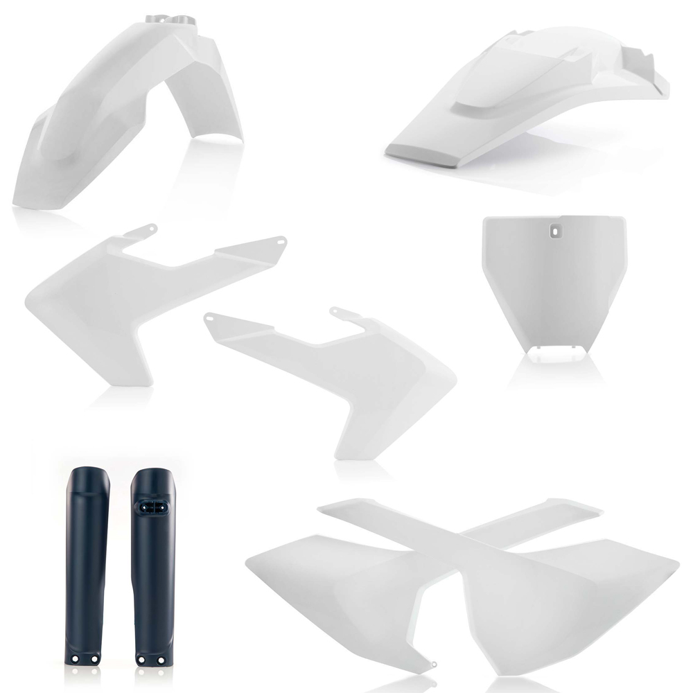 Full Plastic Kit - White/Black Original 2017 - Fits Many 16-18 Husqvarna 125-450 - Click Image to Close