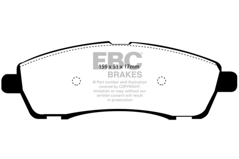 Extra Duty Rear Brake Pads - For 00-02 Ford Excursion 5.4 2WD - Click Image to Close