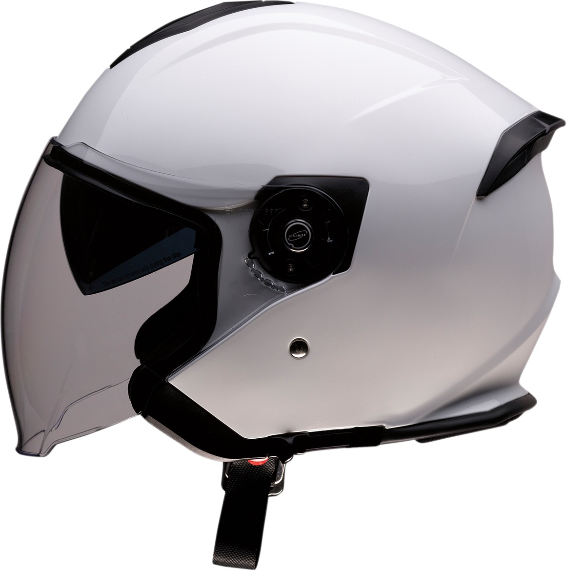 Road Max Solid Open Face Street Helmet White Small - Click Image to Close