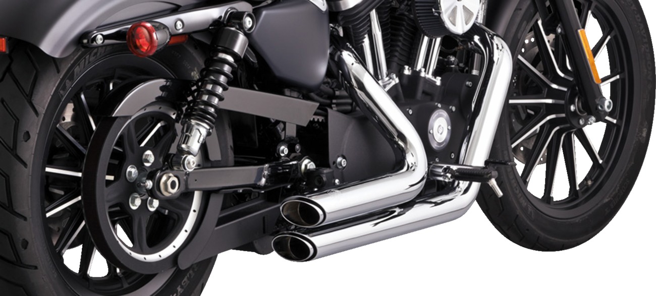 Vance & Hines HD Sportster 14-22 Shortshots Stag Chrome Full System Exhaust - Click Image to Close