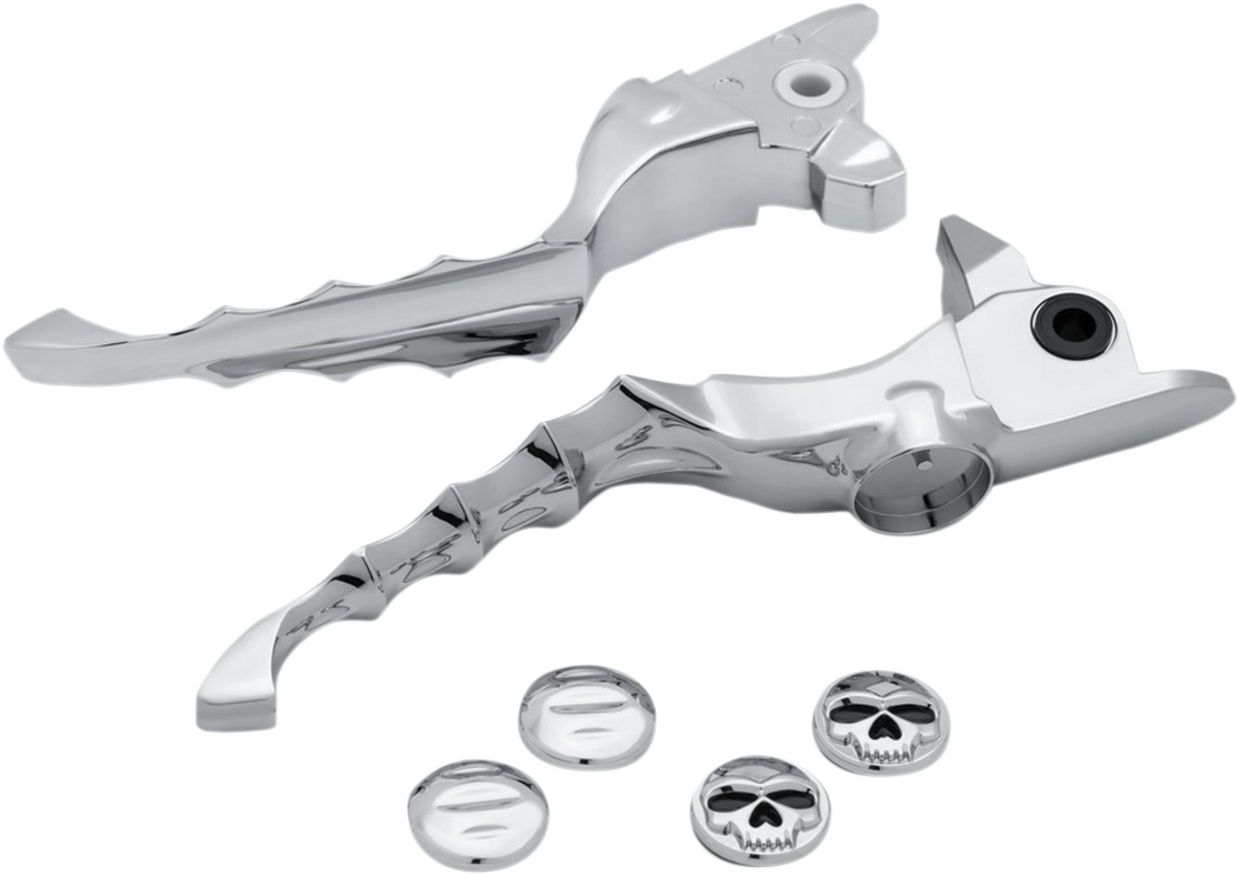 Zombie Aluminum Mechanical Brake/Clutch Lever Set Chrome - Click Image to Close