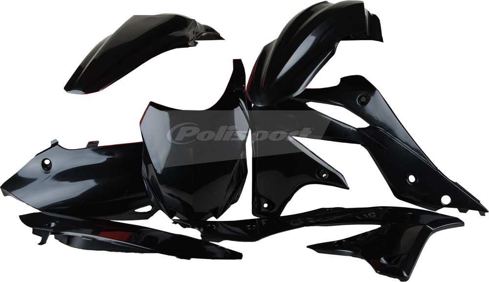 Plastic Body Kit - Black - For 13-16 Kawasaki KX250F - Click Image to Close