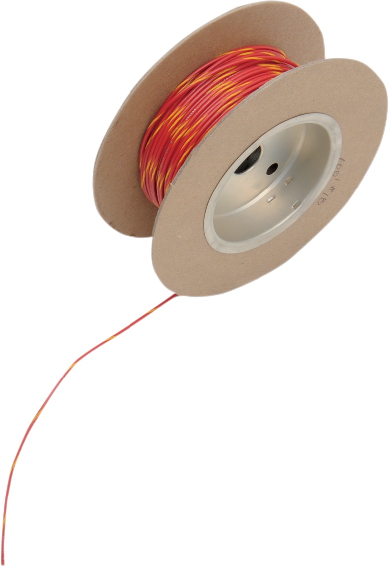 Red / Yellow 18 Gauge OEM Color Match Primary Wire - 100' Spool - Click Image to Close