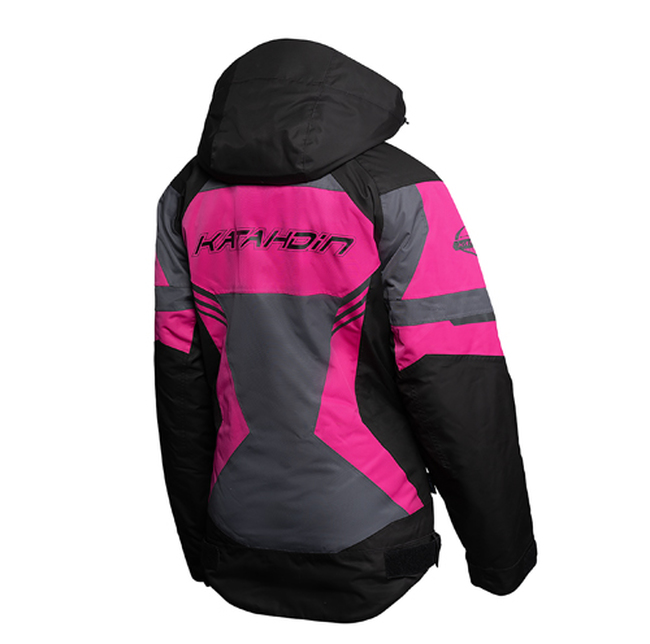 Katahdin Gear Dagger Jacket Womens, Black/Grey/Pink - Small - Warm and stylish jacket for women - Click Image to Close