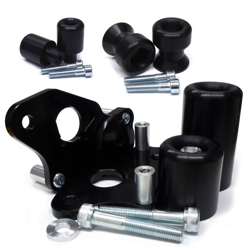 No Cut Black Complete Slider Kit - For 06-07 Suzuki GSXR600 GSXR750 - Click Image to Close