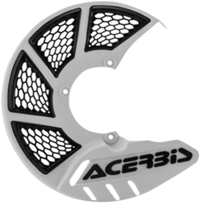 X-Brake Vented Brake Rotor Disc Cover - White & Black - For Use w/ X-Brake Mounting Kits - Click Image to Close