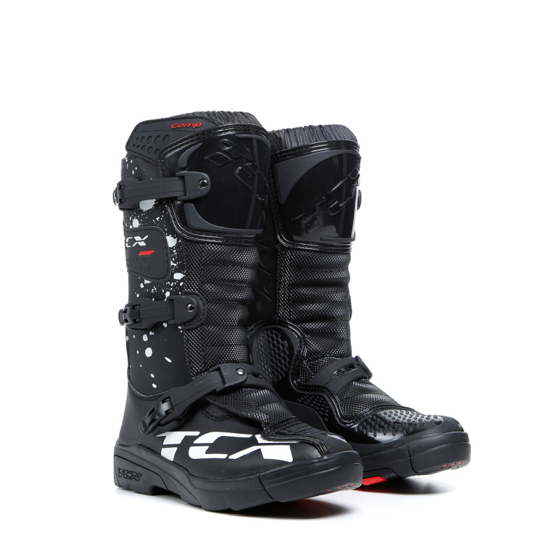 TCX Comp-Kid Boot Black/White Size 34 - Youth motocross boots, size 34 - Click Image to Close