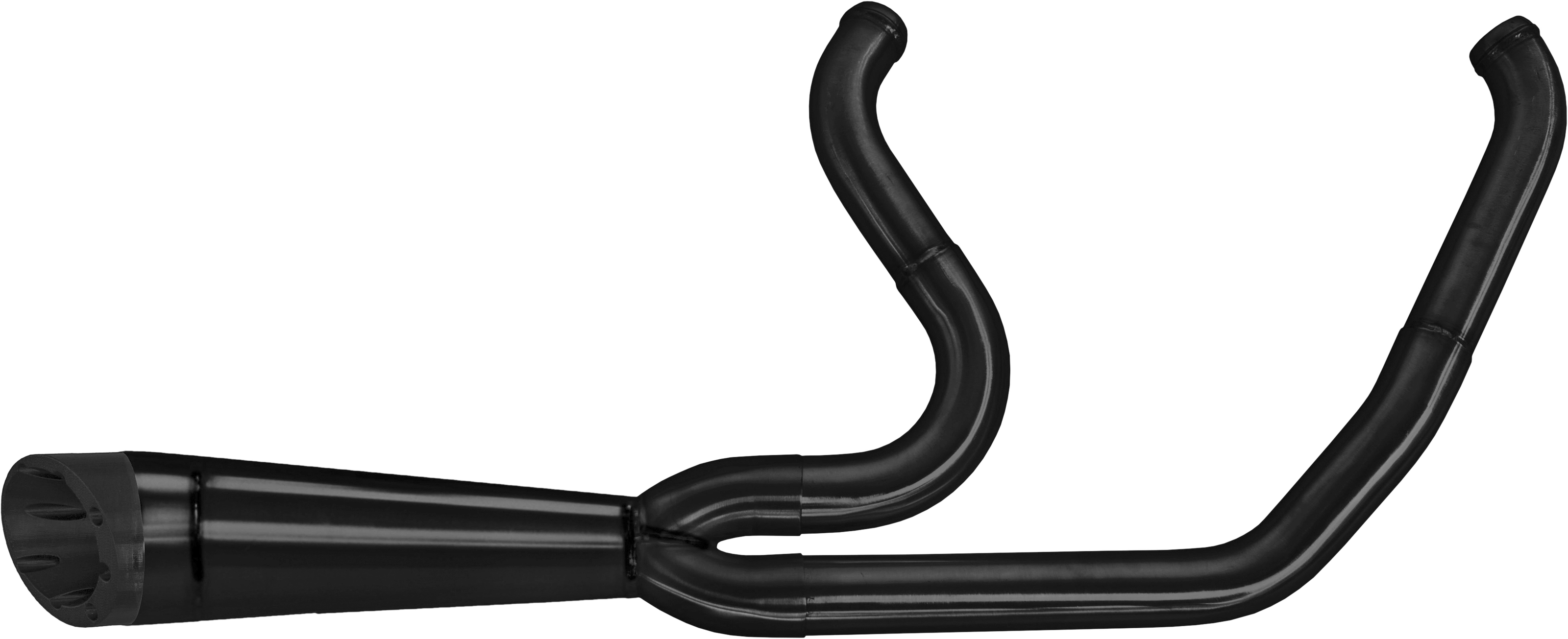 Comp-S 2-1 M8 Black Turnout Exhaust - For 17-21 Harley Touring - Click Image to Close