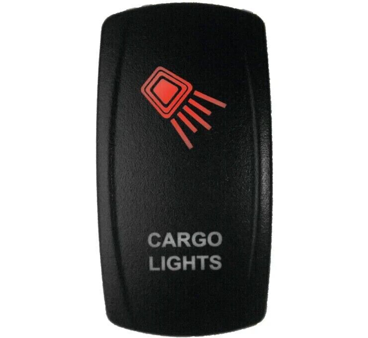 Racing Lighted Switch Cargo Lights On/Off Red - Click Image to Close