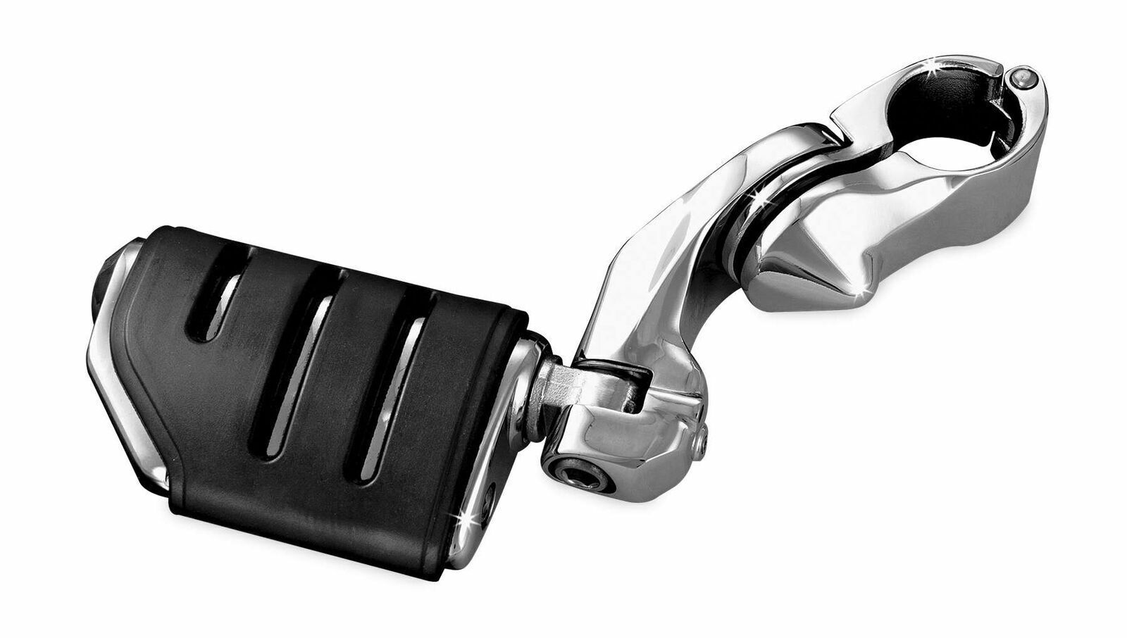 Tour Tech Trident Dually 4in Back Arm With 1-1/4in Clamps Chrome - Click Image to Close