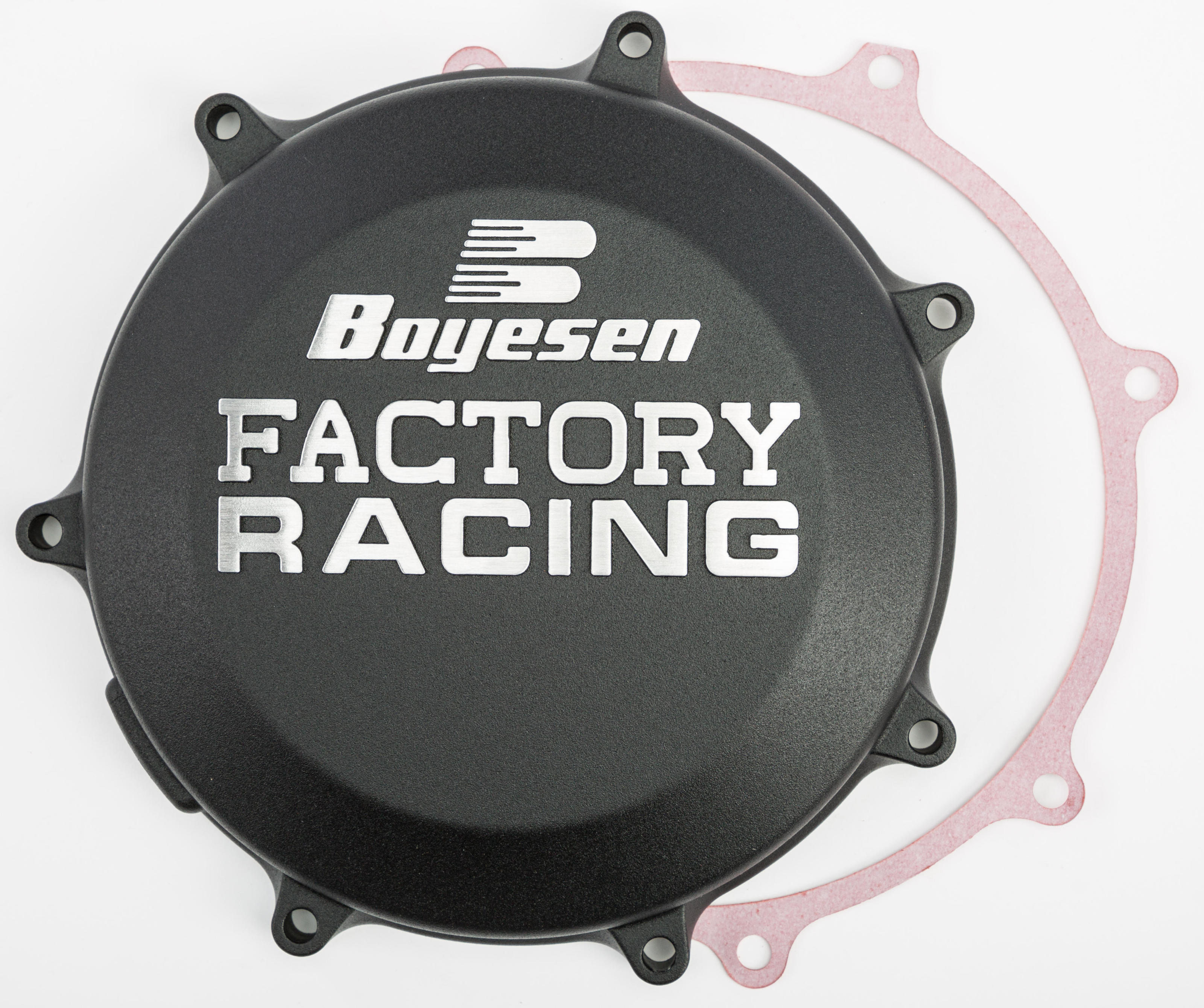 Black Factory Racing Clutch Cover - For 19-20 Kawasaki KX450 - Click Image to Close