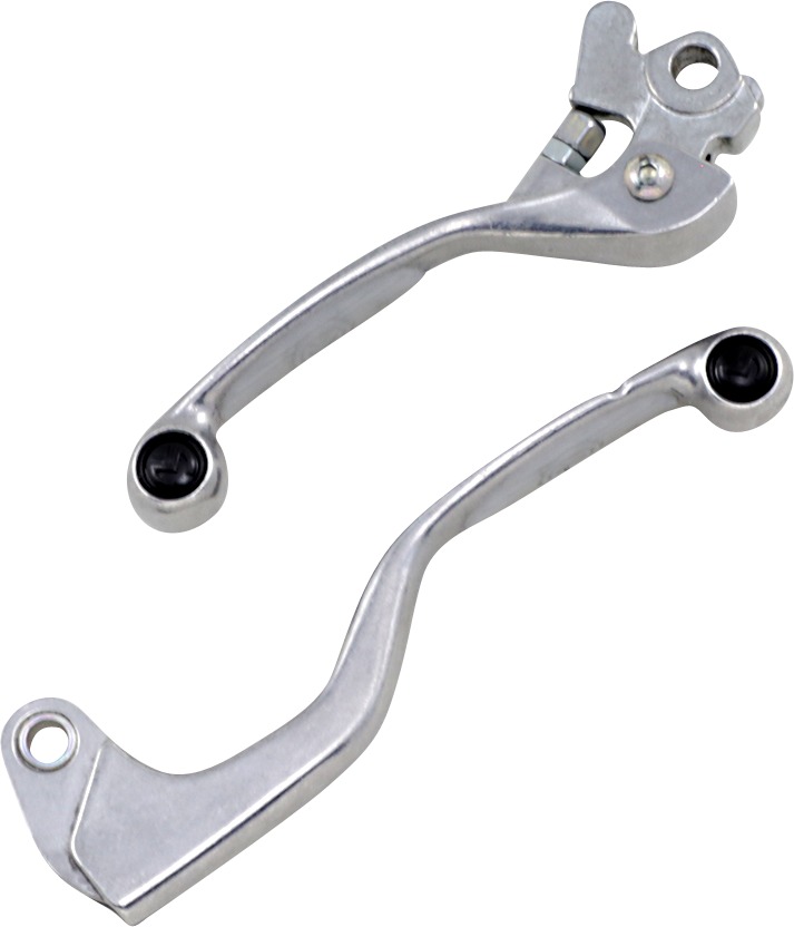 Natural & Clear Competition Brake & Clutch Lever Set - For 00-20 Kawasaki KX Suzuki RM/Z - Click Image to Close