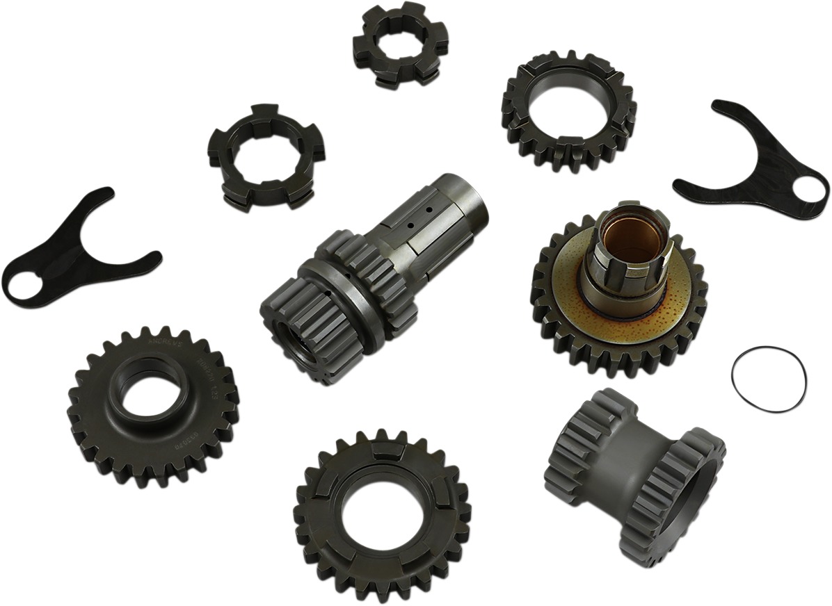 4-Speed Big Twin Transmission Gear Kits - Gear Set 2.60 1St/1.23 3Rd - Click Image to Close