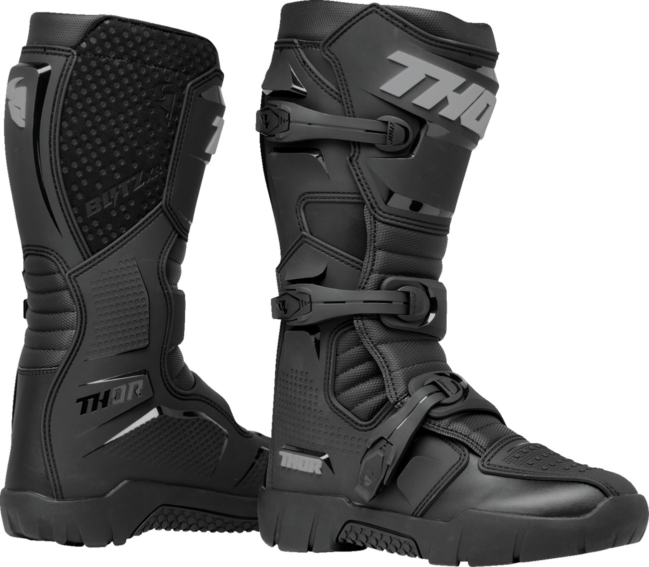 Thor Blitz XR Trail Boots Gray/Black Adult Size 11 - Durable off-road boots in Gray/Black, Size 11 - Click Image to Close