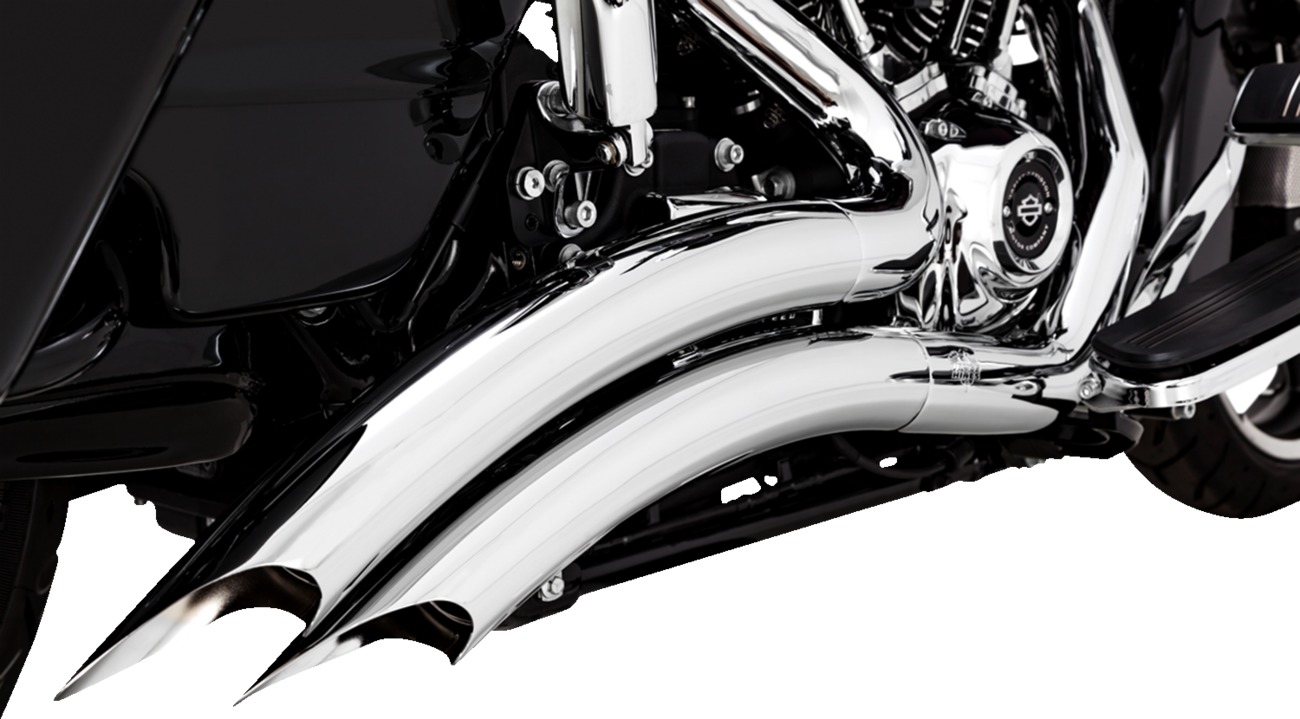 Vance & Hines HD Dresser 17-22 Big Radius 2-2 Chrome PCX Full System Exhaust - Click Image to Close