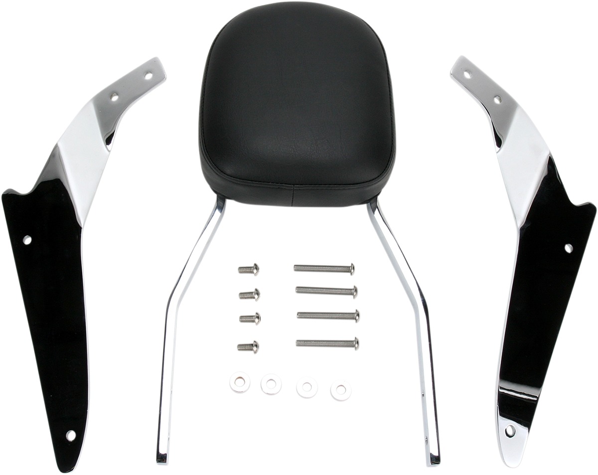 Standard Square 17" Sissy Bar Chrome - For 99-07 Honda VT600C Shadow VLX - Click Image to Close