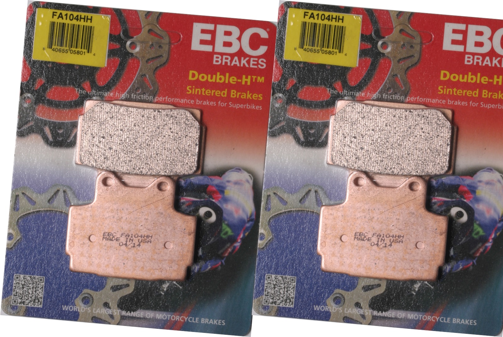 Sintered Double-H Brake Pads Front Set - Click Image to Close